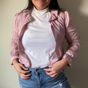 NEW Lasso Western Victorian Gottagecore Button Up Blush Lavender top